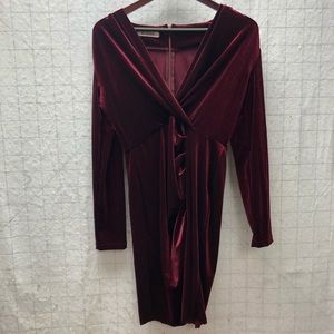 Migeer velvet wrap dress